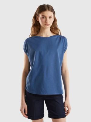 Benetton, Regular Fit Crew Neck Top, size XS, Air Force Blue, Women United Colors of Benetton