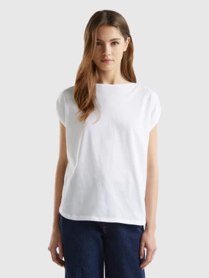 Benetton, Regular Fit Crew Neck Top, size XXS, White, Women United Colors of Benetton