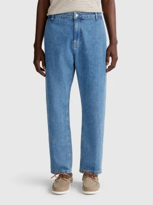 Benetton, Regular Fit Denim Chinos, size 38, Blue, Men United Colors of Benetton