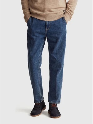 Benetton, Regular Fit Denim Chinos, Size: 38, Blue, Men United Colors of Benetton