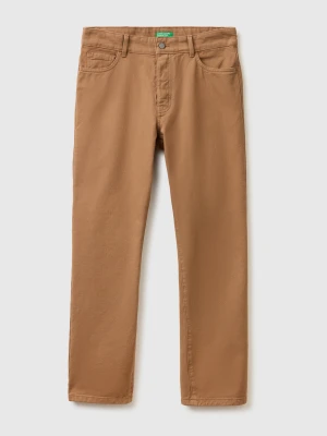Benetton, Regular Fit Five-pocket Trousers, Size: 36, Camel, Men United Colors of Benetton