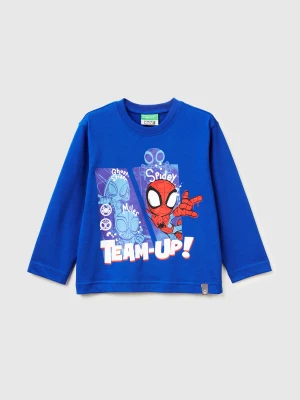Benetton, Regular Fit ©marvel Spiderman T-shirt, Size: 116, Bright Blue, Kids United Colors of Benetton