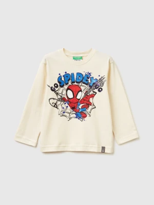 Benetton, Regular Fit ©marvel Spiderman T-shirt, Size: 116, Creamy White, Kids United Colors of Benetton
