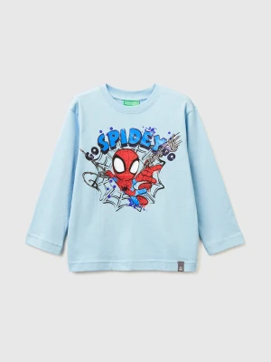 Benetton, Regular Fit ©marvel Spiderman T-shirt, Size: 116, Light Blue, Kids United Colors of Benetton