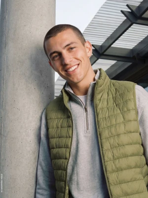 Benetton, Regular Fit Padded Sleeveless Jacket, Size: XL, Men United Colors of Benetton