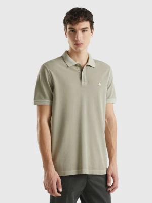Benetton, Regular Fit Polo In 100% Organic Cotton, size M, Light Green, Men United Colors of Benetton
