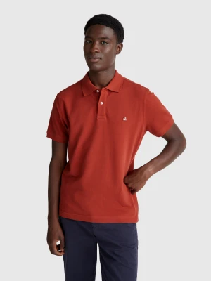 Benetton, Regular Fit Polo, Size: XS, Brick Red, Men United Colors of Benetton