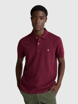 Benetton, Regular Fit Polo, Size: XS, Burgundy, Men United Colors of Benetton