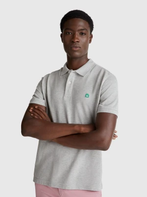 Benetton, Regular Fit Polo, Size: XS, Light Gray, Men United Colors of Benetton