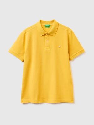 Benetton, Regular Fit Polo, Size: XS, Mustard, Men United Colors of Benetton