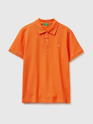 Benetton, Regular Fit Polo, Size: XS, Orange, Men United Colors of Benetton
