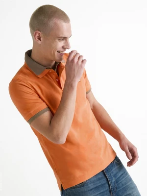 Benetton, Regular Fit Polo, Size: XS, Orange, Men United Colors of Benetton