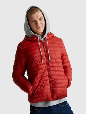 Benetton, Regular Fit Puffer Jacket, Size: XS, Brick Red, Men United Colors of Benetton