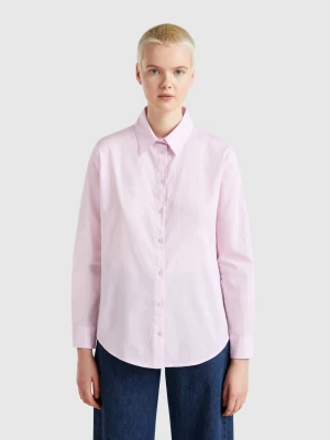 Benetton, Regular Fit Shirt In Light Cotton, size XXS, Lilac, Women United Colors of Benetton