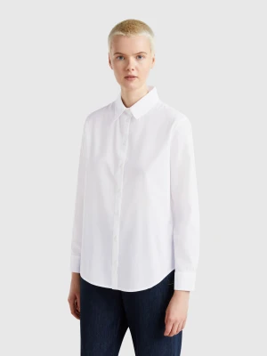 Benetton, Regular Fit Shirt In Light Cotton, size XXS, White, Women United Colors of Benetton