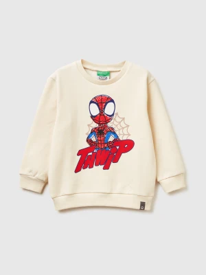 Benetton, Regular Fit Spiderman ©marvel Sweatshirt, Size: 116, Creamy White, Kids United Colors of Benetton