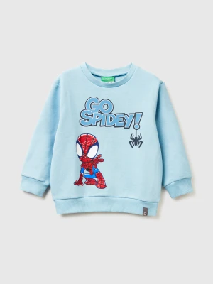 Benetton, Regular Fit Spiderman ©marvel Sweatshirt, Size: 116, Light Blue, Kids United Colors of Benetton