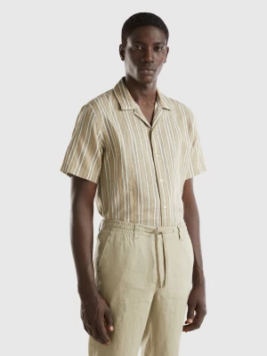 Benetton, Regular Fit Striped Shirt, size XL, Beige, Men United Colors of Benetton