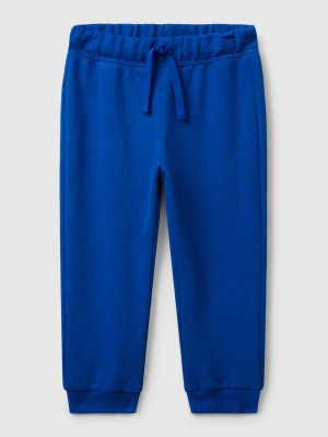 Benetton, Regular Fit Sweat Joggers, Size: 116, Bright Blue, Kids United Colors of Benetton