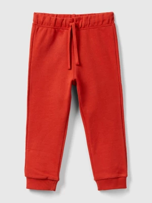 Benetton, Regular Fit Sweat Joggers, size 82, Brick Red, Kids United Colors of Benetton
