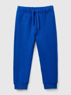 Benetton, Regular Fit Sweat Joggers, size 82, Bright Blue, Kids United Colors of Benetton