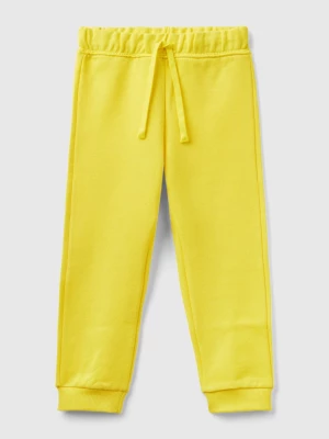 Benetton, Regular Fit Sweat Joggers, size 82, Yellow, Kids United Colors of Benetton