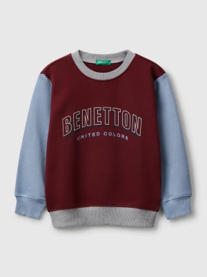Benetton, Regular Fit Sweatshirt With Print, Size: 116, Burgundy, Kids United Colors of Benetton