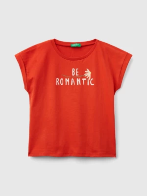 Benetton, Regular Fit T-shirt In Organic Cotton, size L, Red, Kids United Colors of Benetton