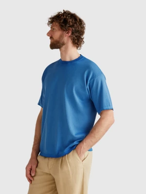 Benetton, Regular Fit T-shirt, size XS, Blue, Men United Colors of Benetton