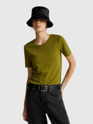 Benetton, Regular Fit T-shirt, Size: XXS, Military Green, Women United Colors of Benetton