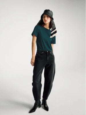 Benetton, Regular Fit T-shirt, Size: XXS, Dark Green, Women United Colors of Benetton