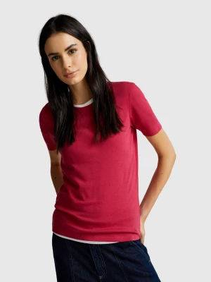Benetton, Regular Fit T-shirt, Size: XXS, Strawberry, Women United Colors of Benetton