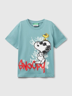 Benetton, Regular Fit T-shirt With ©peanuts Print, size 116, Sky Blue, Kids United Colors of Benetton