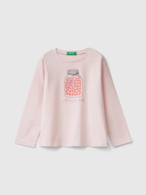 Benetton, Regular Fit T-shirt With Print, size 104, Pink, Kids United Colors of Benetton