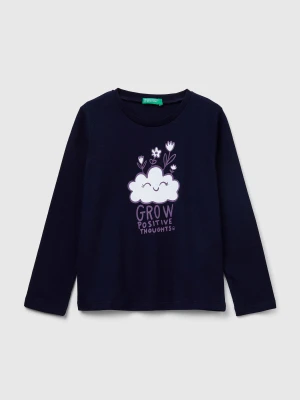 Benetton, Regular Fit T-shirt With Print, Size: 116, Dark Blue, Kids United Colors of Benetton