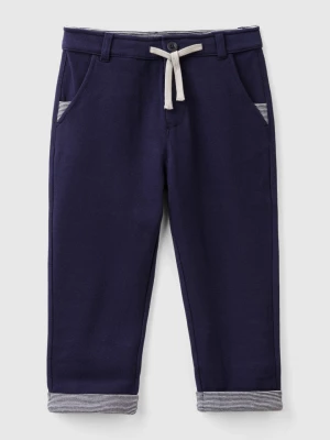 Benetton, Regular Fit Trousers, size 90, Dark Blue, Kids United Colors of Benetton