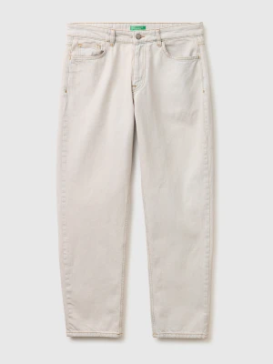 Benetton, Relaxed Fit Bleach Jeans, Size: 36, Light Blue, Men United Colors of Benetton