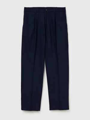 Benetton, Relaxed Fit Chinos, Size: 56, Dark Blue, Men United Colors of Benetton