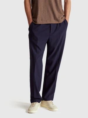Benetton, Relaxed Fit Chinos, Size: 52, Dark Blue, Men United Colors of Benetton