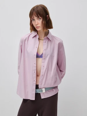 Benetton, Relaxed Fit Cotton Shirt, Size: S, Pink, Women United Colors of Benetton