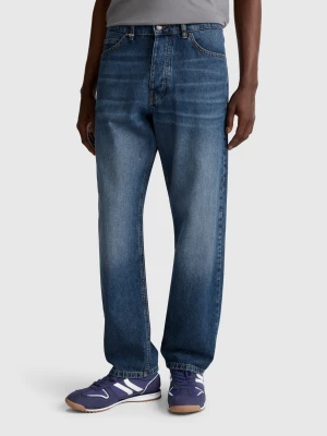 Benetton, Relaxed Fit Jeans, size 38, Dark Blue, Men United Colors of Benetton