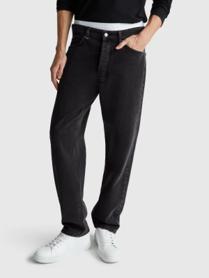 Benetton, Relaxed Fit Jeans, size 38, Black, Men United Colors of Benetton