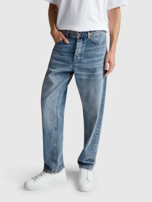 Benetton, Relaxed Fit Jeans, size 40, Light Blue, Men United Colors of Benetton