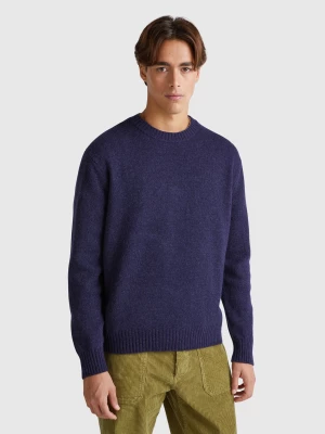 Benetton, Relaxed Fit Pure Shetland Wool Sweater, size L, , Men United Colors of Benetton