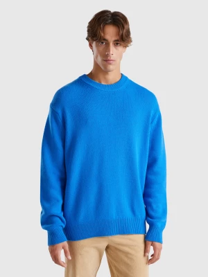 Benetton, Relaxed Fit Sweater, size XS, Bright Blue, Men United Colors of Benetton