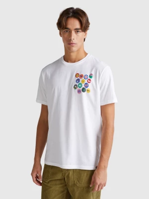 Benetton, Relaxed Fit T-shirt In Organic Cotton, size XL, White, Men United Colors of Benetton