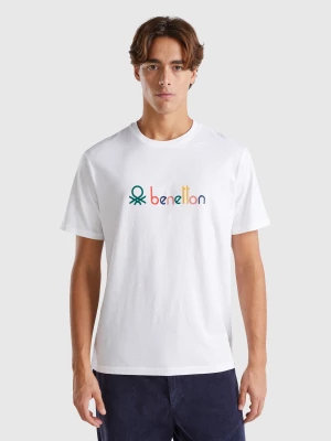 Benetton, Relaxed Fit T-shirt In Organic Cotton, size XS, Creamy White, Men United Colors of Benetton