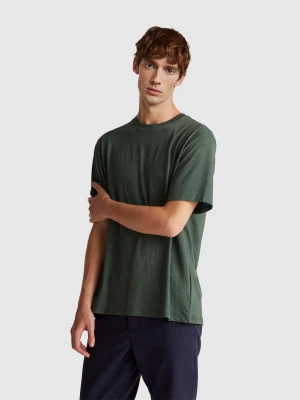 Benetton, Relaxed Fit T-shirt, Size: XS, Dark Green, Men United Colors of Benetton