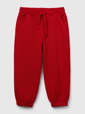 Benetton, Relaxed Joggers With Drawstring, Size: 116, Red, Kids United Colors of Benetton