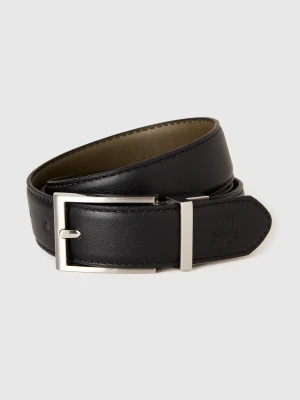 Benetton, Reversible Belt, Black, Men United Colors of Benetton
